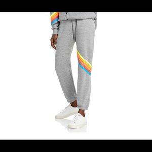 Aviator Nation 5 Neon Chevron Sweatpants Size S
